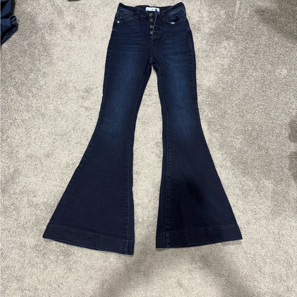 KanCan Dark Blue Flare Jeans